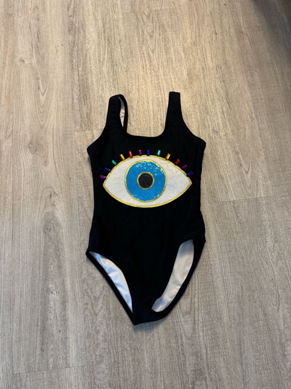 Lola + The Boys Girls Evil Eye Swimsuit, size 8